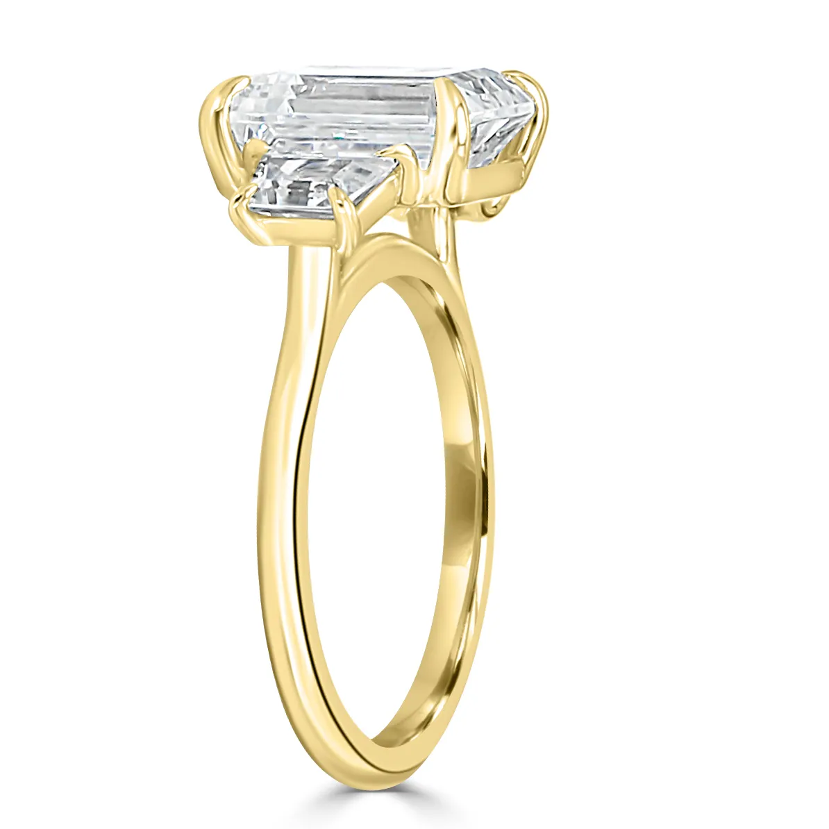 Yellow Gold Timeless Three Stone Engagement Ring jewelry Wabash avenue Yellow Gold Timeless Three Stone Engagement Ring jewelry Wabash avenue