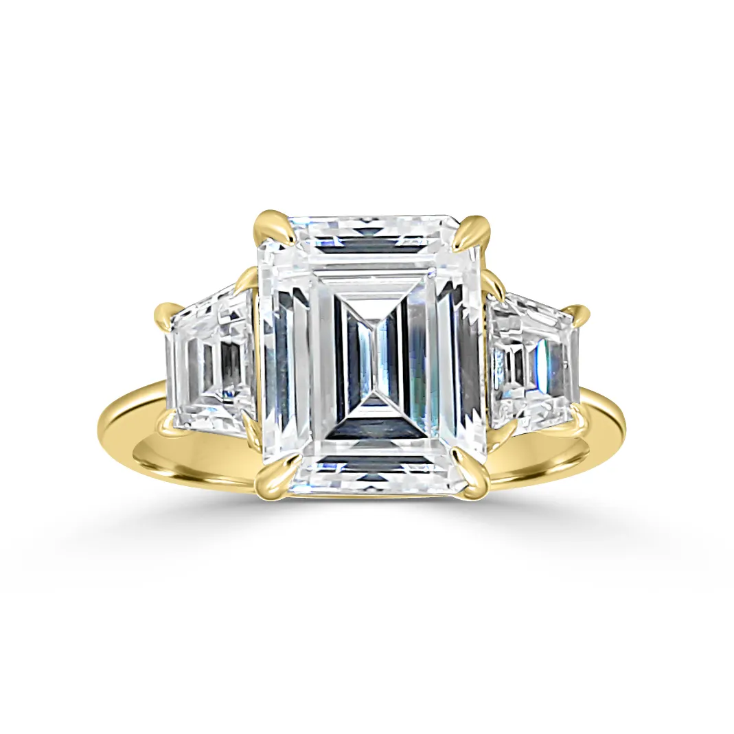 Yellow Gold Timeless Three Stone Engagement Ring