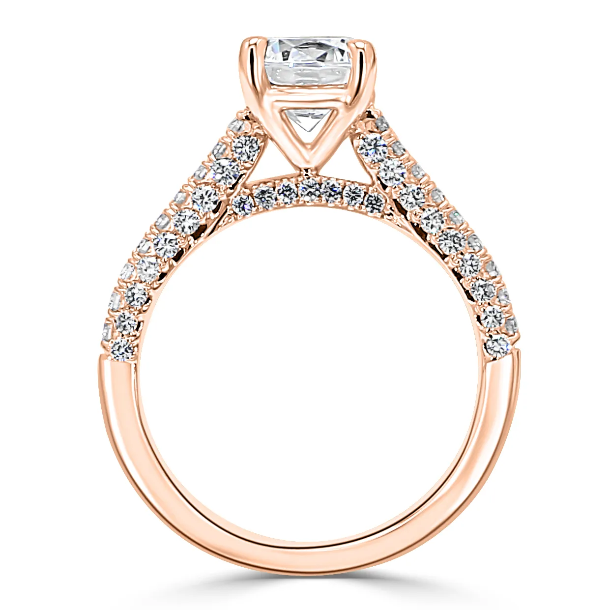 Rose Gold Stunning MicroPave Style Engagement Ring jewelry store near me