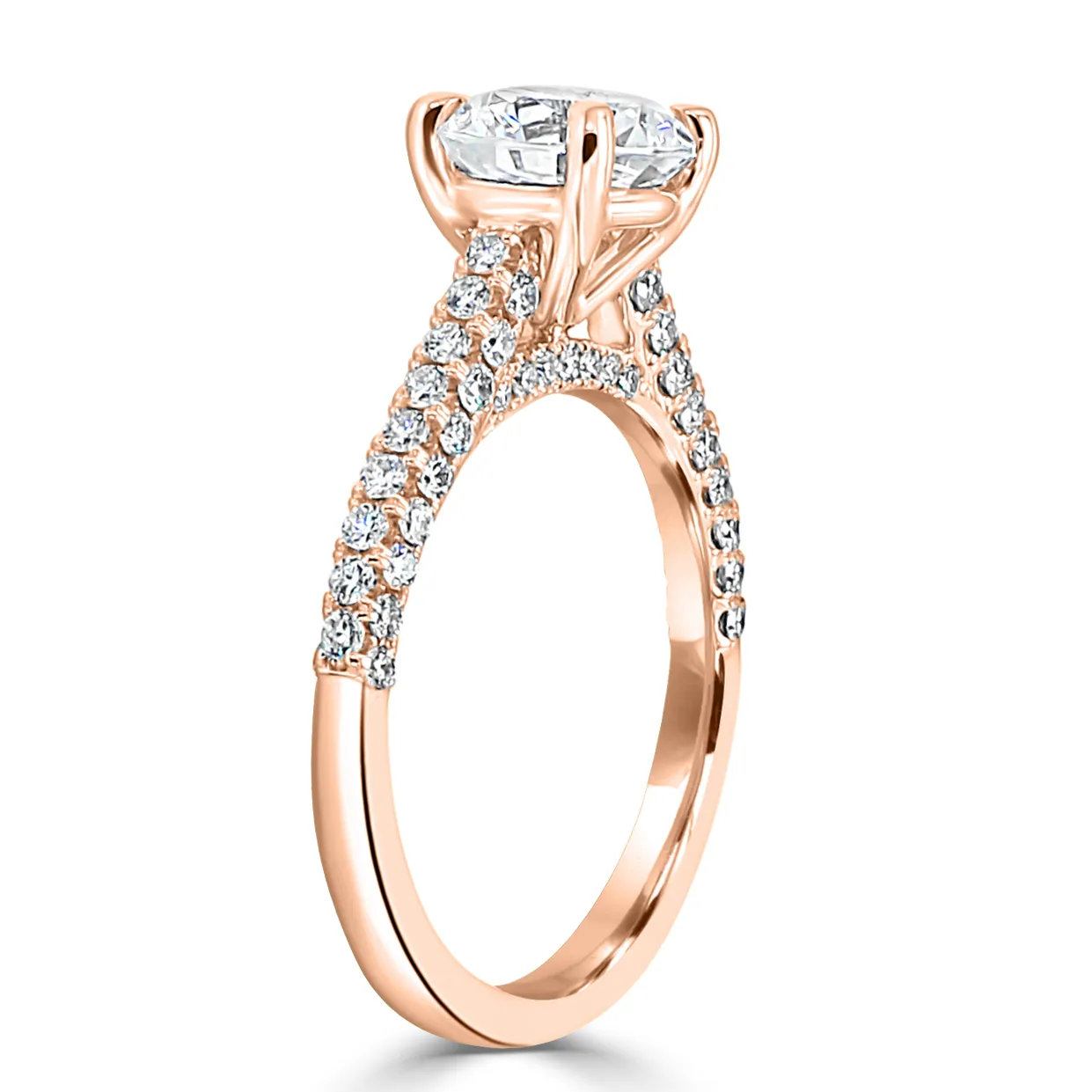 Rose Gold Stunning MicroPave Style Engagement Ring jewelry Wabash avenue