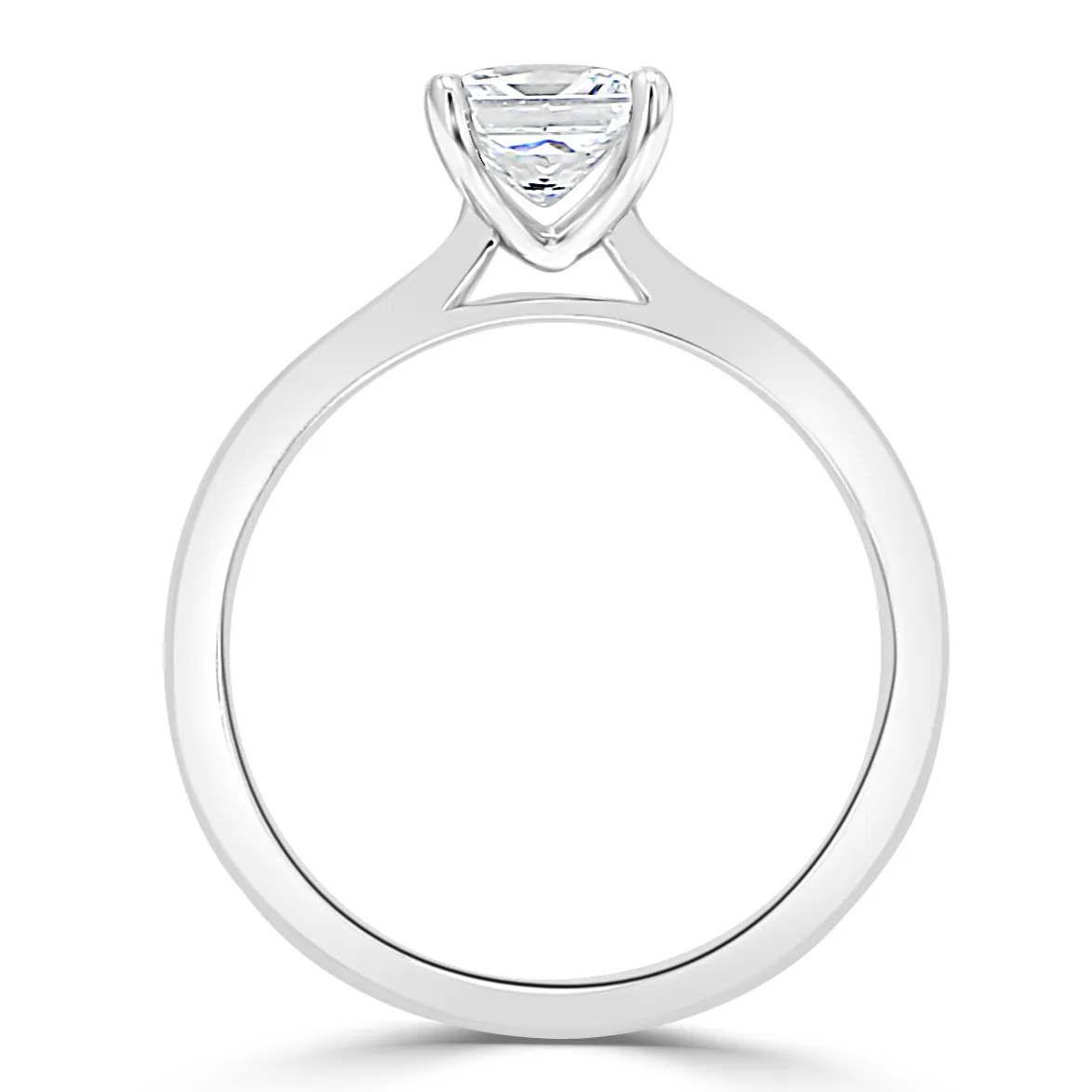 White Gold Simplistic and Classic Cathedral Solitaire Diamond Ring jewelry store near me