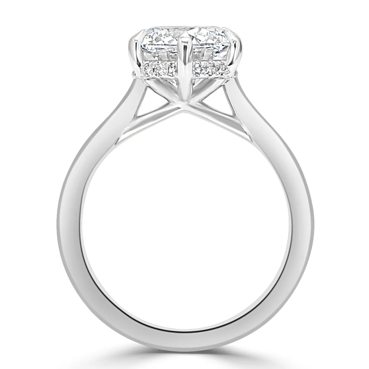White GoldSolitaire Hidden Halo Engagement Ring jewelry store near me