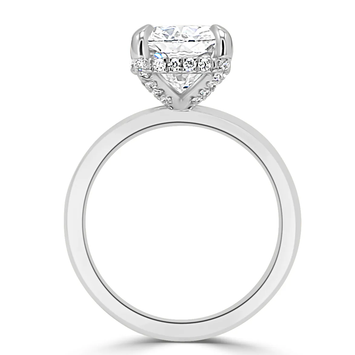 White Gold Solitaire Pave Engagement Ring jewelry store near me