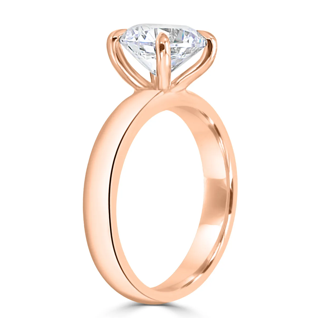 Rose Gold Thick Band Engagement Ring jewelry Wabash avenue