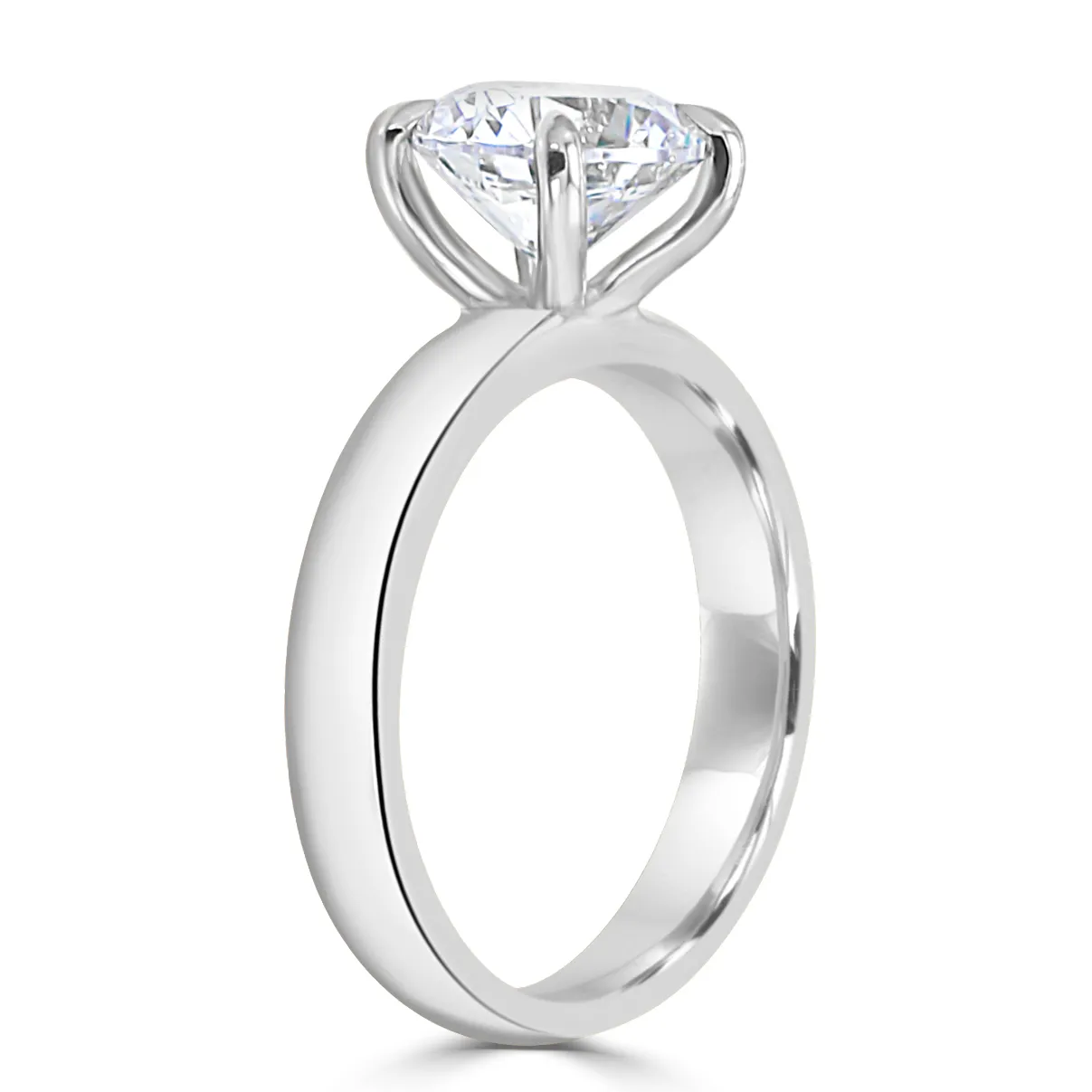 Platinum Thick Band Engagement Ring jewelry Wabash avenue