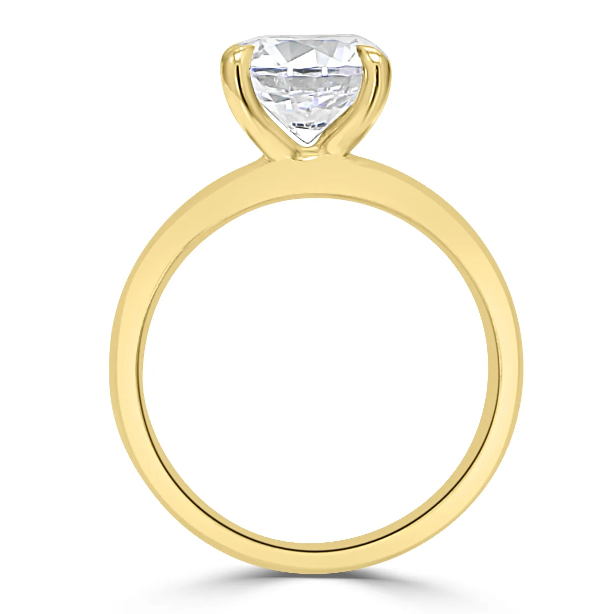 Yellow Gold Thick Band Engagement Ring jewelry store near me