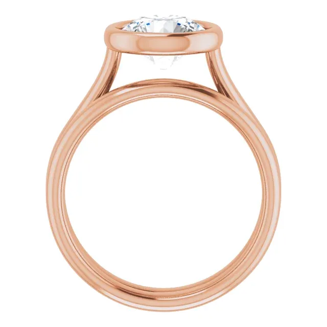Rose Gold Bezel Solitaire Engagement Ring jewelry store near me