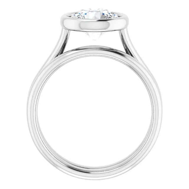 White Gold Bezel Solitaire Engagement Ring jewelry store near me