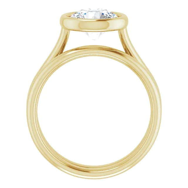 Yellow Gold Bezel Solitaire Engagement Ring jewelry store near me