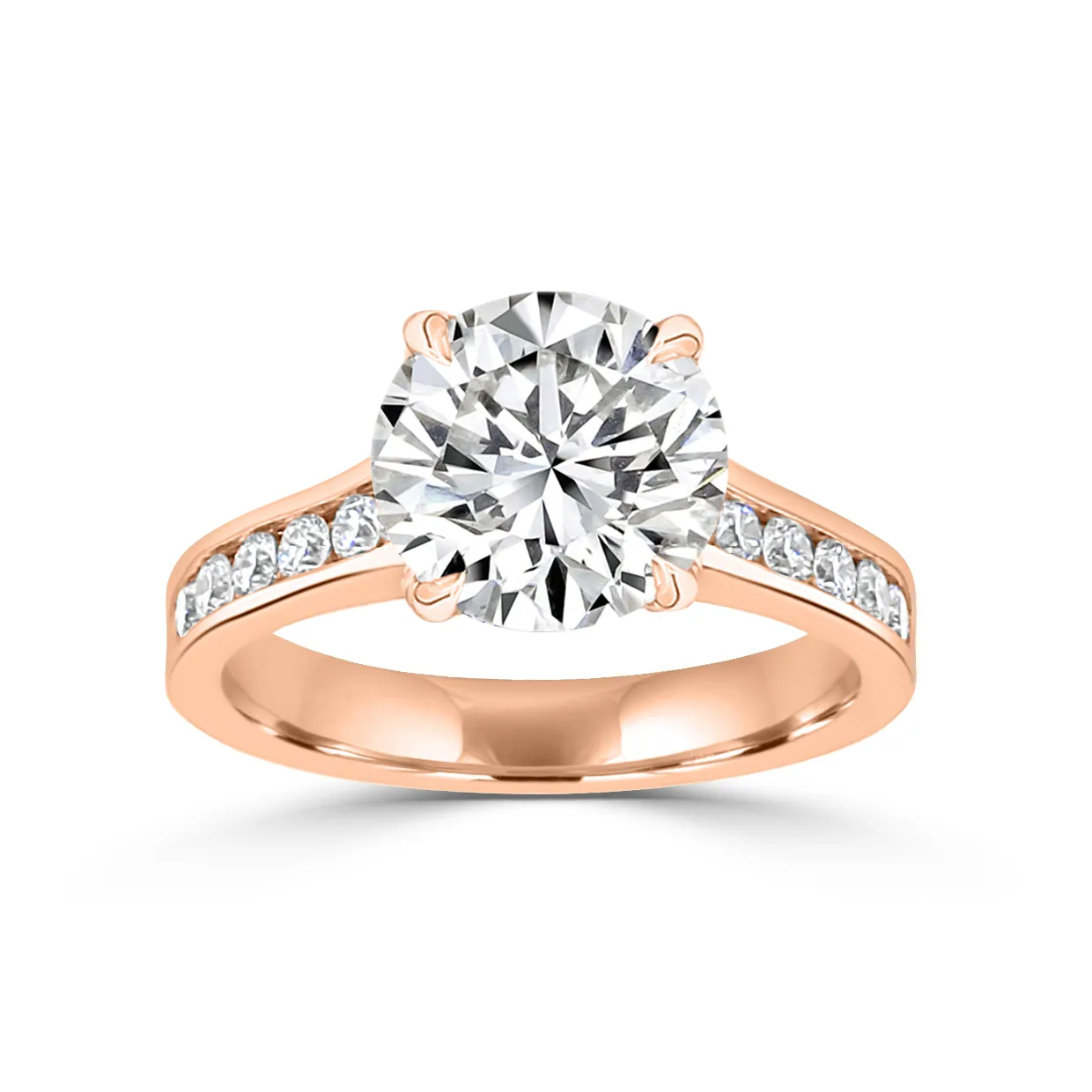 Rose Gold Channel Set Engagement Ring