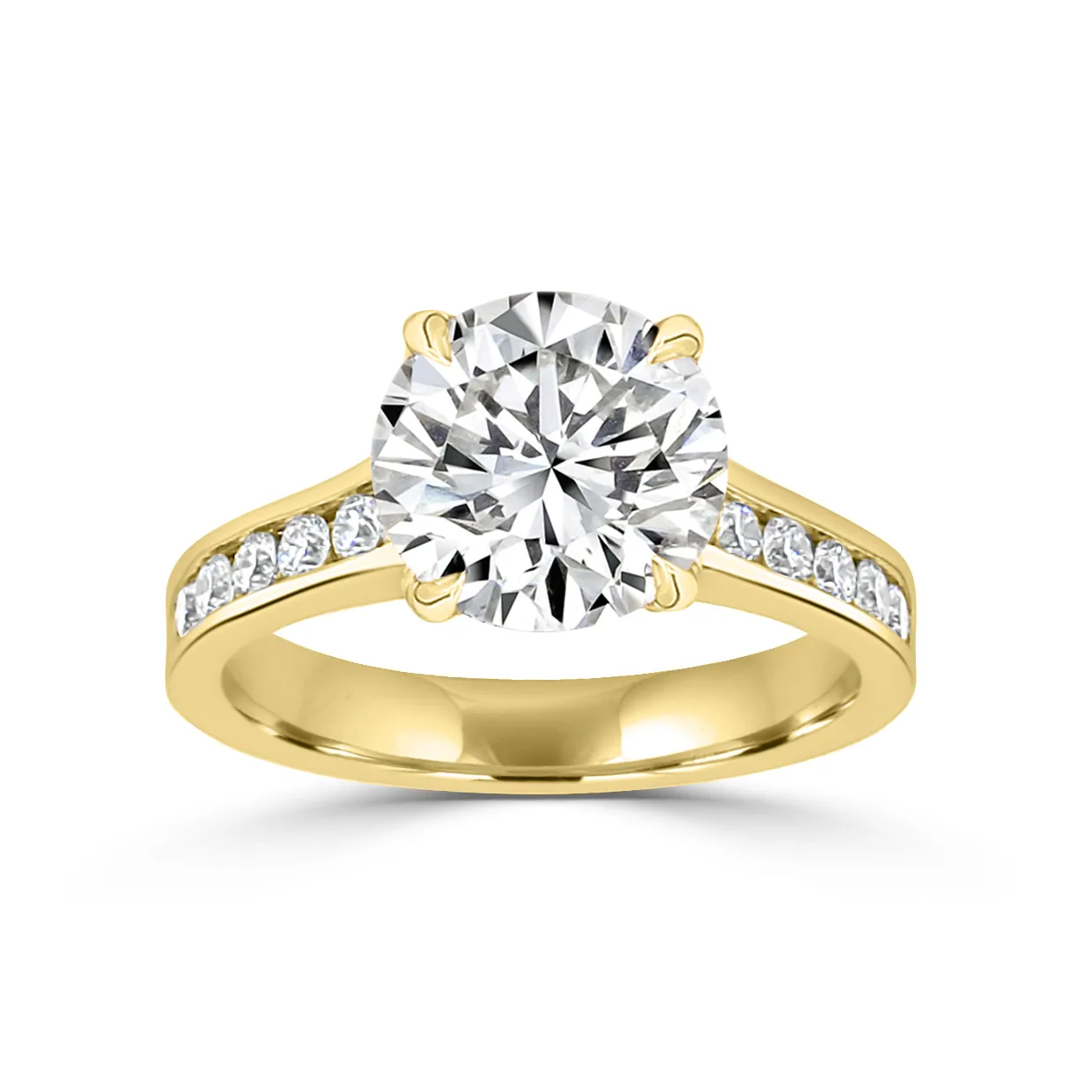 Yellow Gold Channel Set Engagement Ring