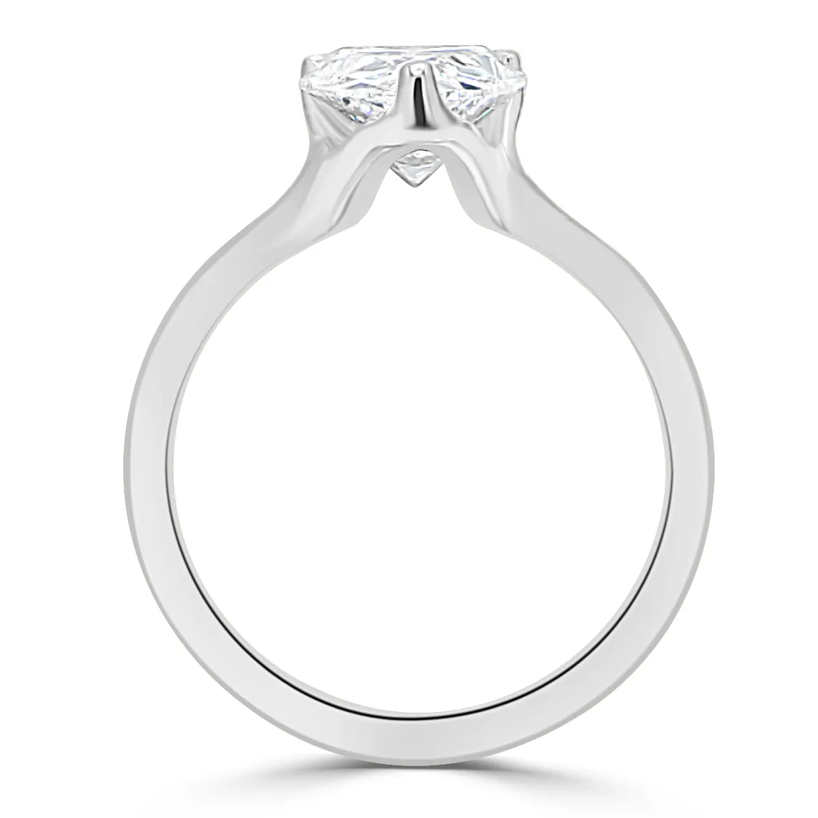 White GoldHalf Bezel Solitaire Ring jewelry store near me