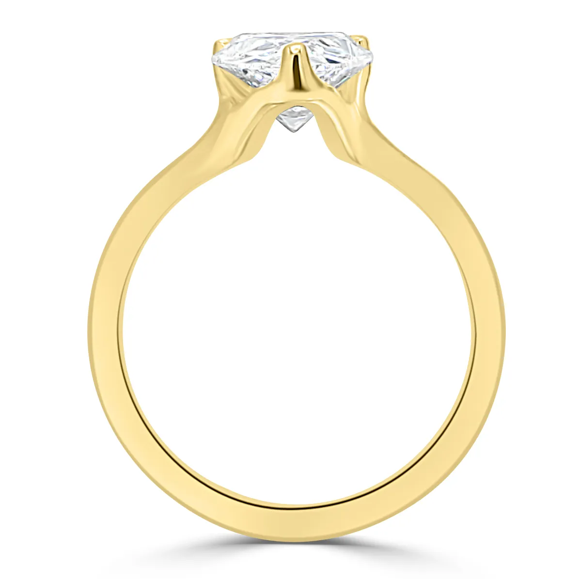 Yellow Gold Half Bezel Solitaire Ring jewelry store near me