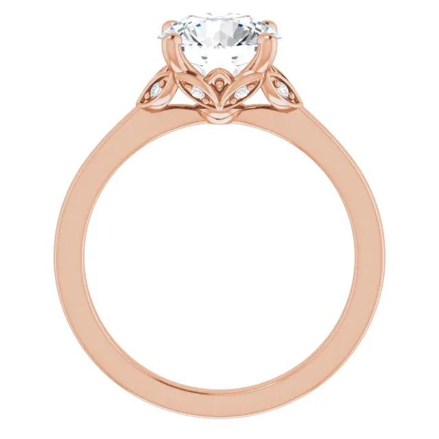 Rose Gold Flower Shaped Engagement Ring jewelry store near me