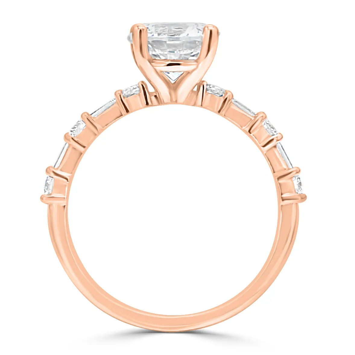 Rose Gold Art Deco Inspired Engagement Ring jewelry store near me