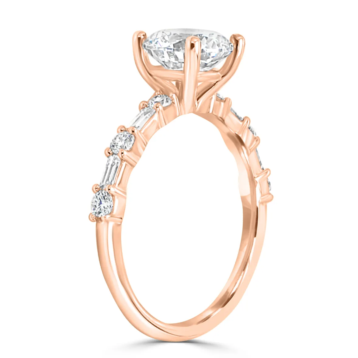 Rose Gold Art Deco Inspired Engagement Ring jewelry Wabash avenue