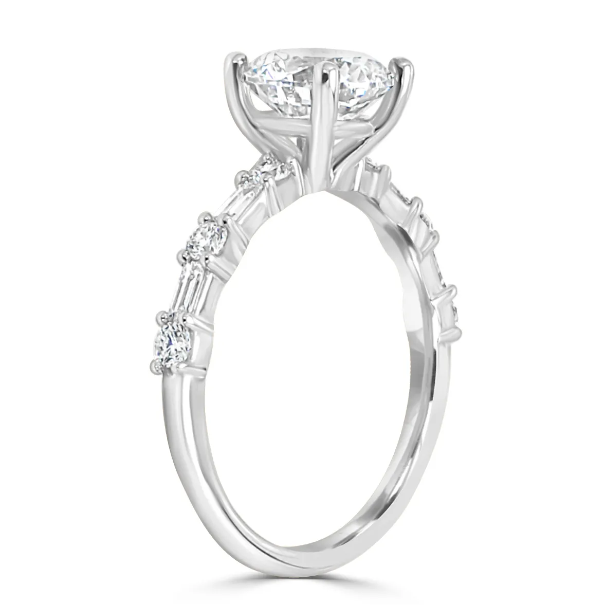White GoldArt Deco Inspired Engagement Ring jewelry Wabash avenue