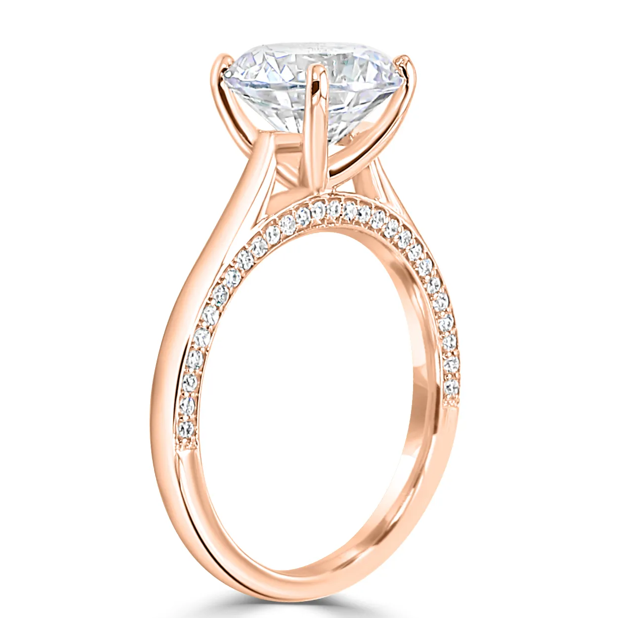 Rose Gold Diamond Accent Solitaire Ring jewelry Wabash avenue