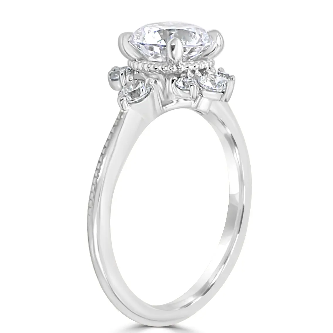 White GoldTwo Tone Halo Ring jewelry Wabash avenue