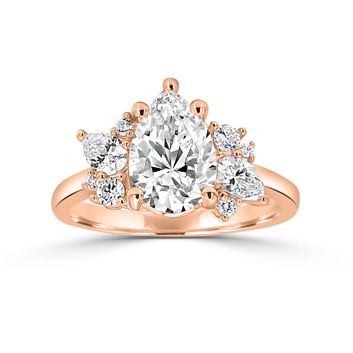 Rose Gold Pear Shaped Engagement Ring