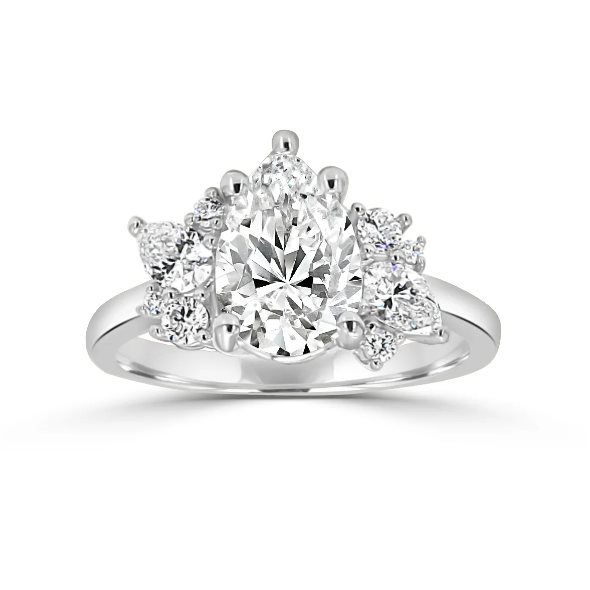 White GoldPear Shaped Engagement Ring