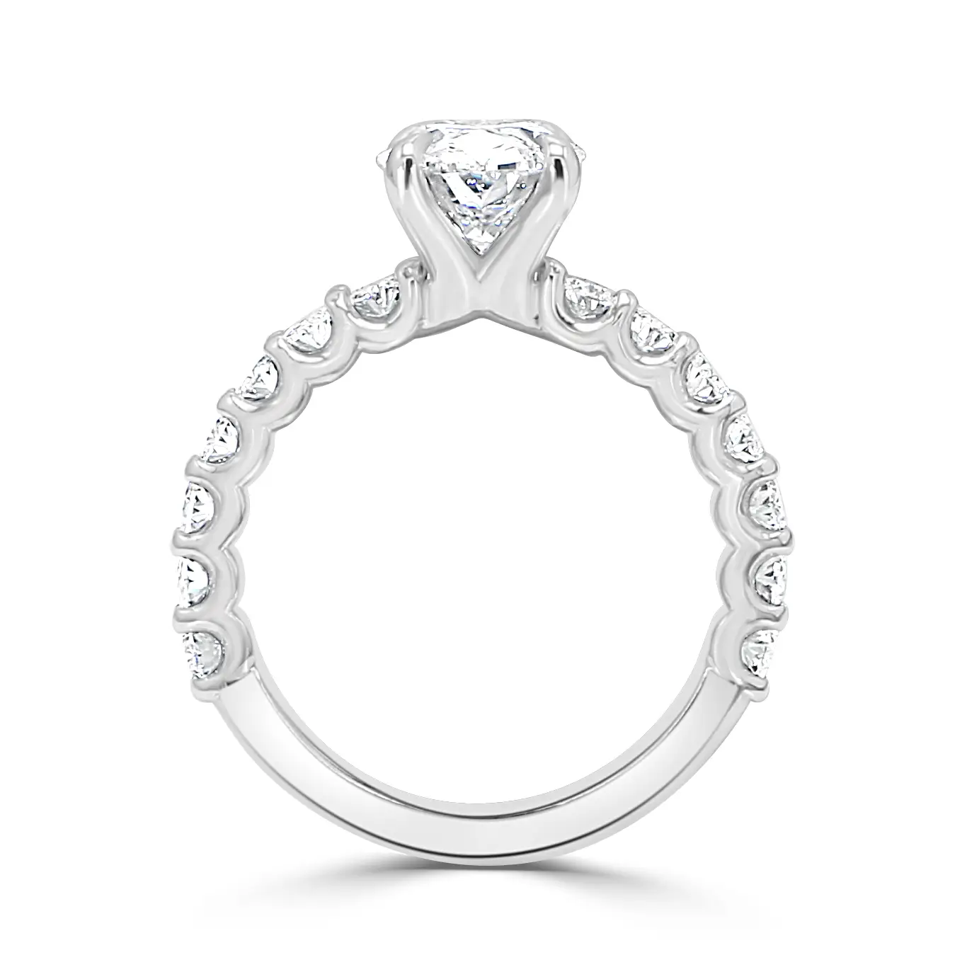 White GoldOval Shaped Shank Engagement Ring jewelry store near me
