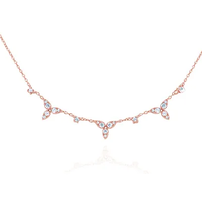 Rose Gold Diamond Necklace for Gift