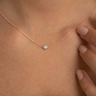 Rose Gold Customizable Lab Diamond Necklace for Anniversary Gift jewelry store near me