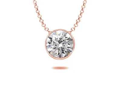 Rose Gold Beautiful Solitaire Necklace for Women