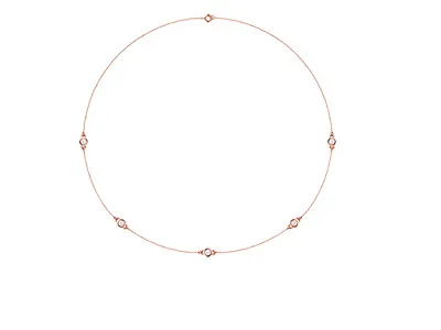 Rose Gold Favorite Gift 5-Station Diamond Necklace