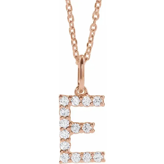 Rose Gold Letter Pendant Necklace for the Ladies jewelry store near me