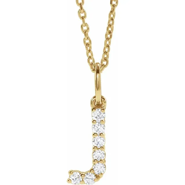 Yellow Gold Letter Pendant Necklace for the Ladies jewelry Wabash avenue