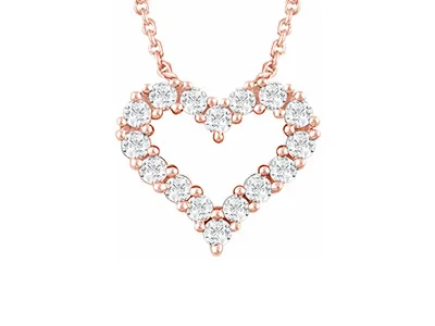 Rose Gold Affordable Heart Necklace