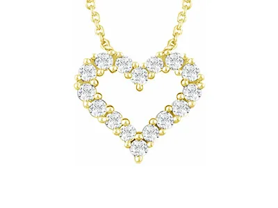 Yellow Gold Affordable Heart Necklace