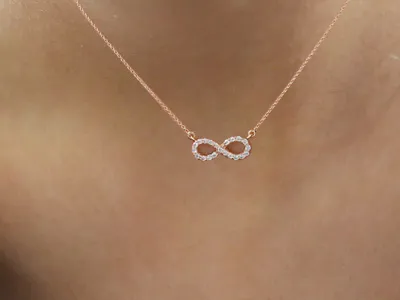 Rose Gold Infinity Necklace for Daughter jewelry store near me