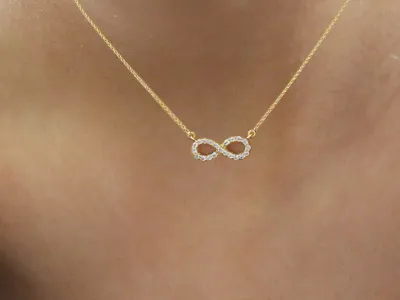 Yellow Gold Infinity Necklace for Daughter jewelry store near me