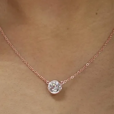 Rose Gold Diamond Necklace Gift For Mum jewelry store near me