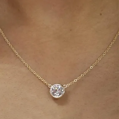 Yellow Gold Diamond Necklace Gift For Mum jewelry store near me