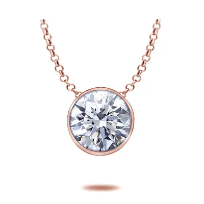 Rose Gold Diamond Necklace Gift For Mum
