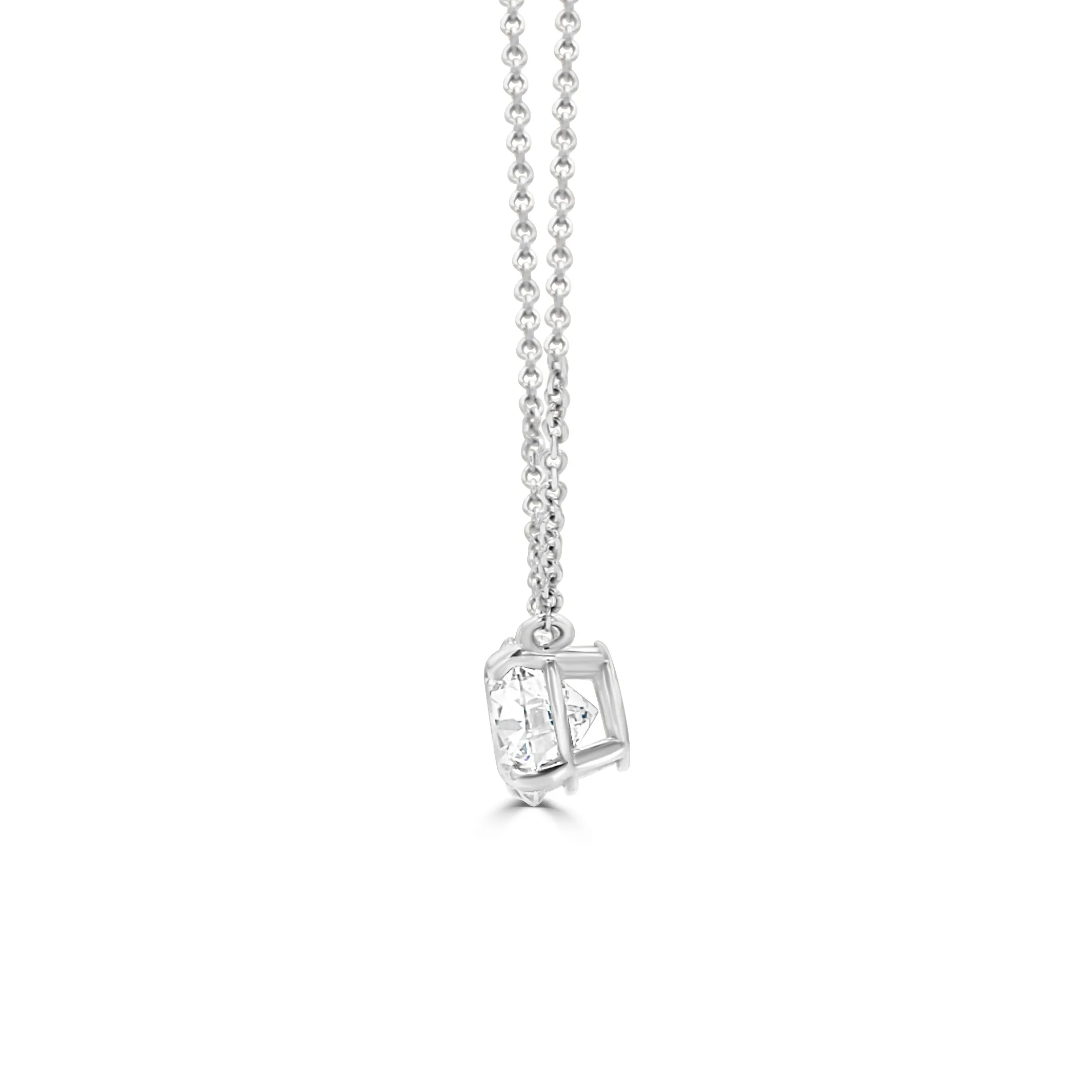 White GoldRound Solitaire Pendant Necklace jewelry store near me