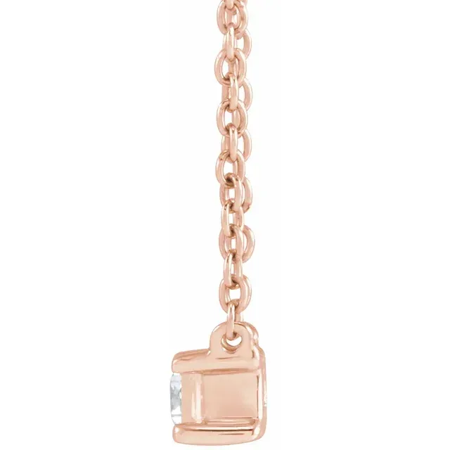 Rose Gold Baguette Solitaire Pendant Necklace jewelry store near me