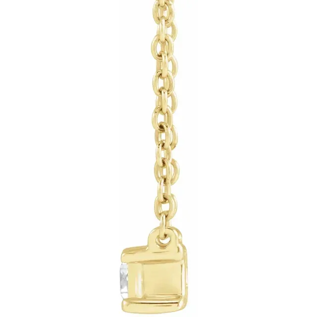Yellow Gold Baguette Solitaire Pendant Necklace jewelry store near me