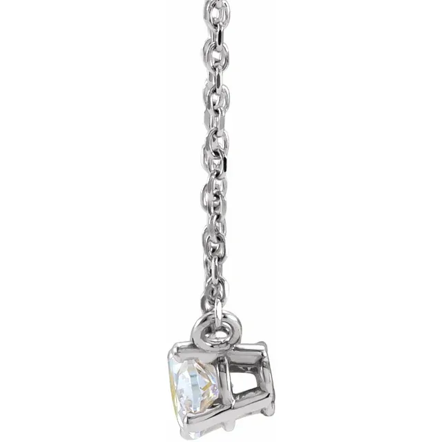 White GoldOval Solitaire Pendant Necklace jewelry store near me