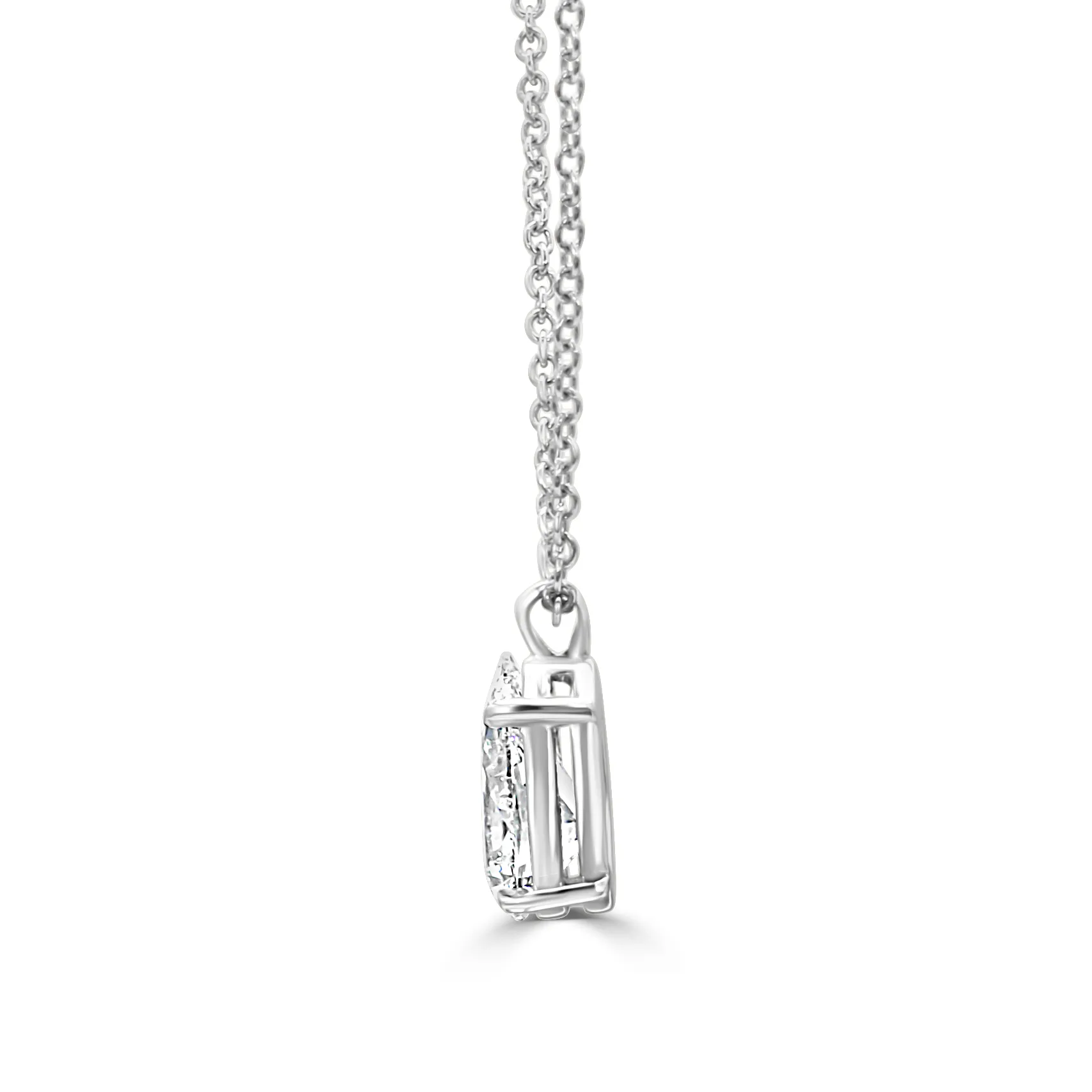 White GoldPear Solitaire Pendant Necklace jewelry store near me