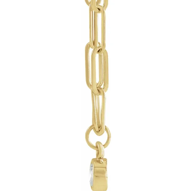 Yellow Gold Round Bezel Set Necklace jewelry store near me