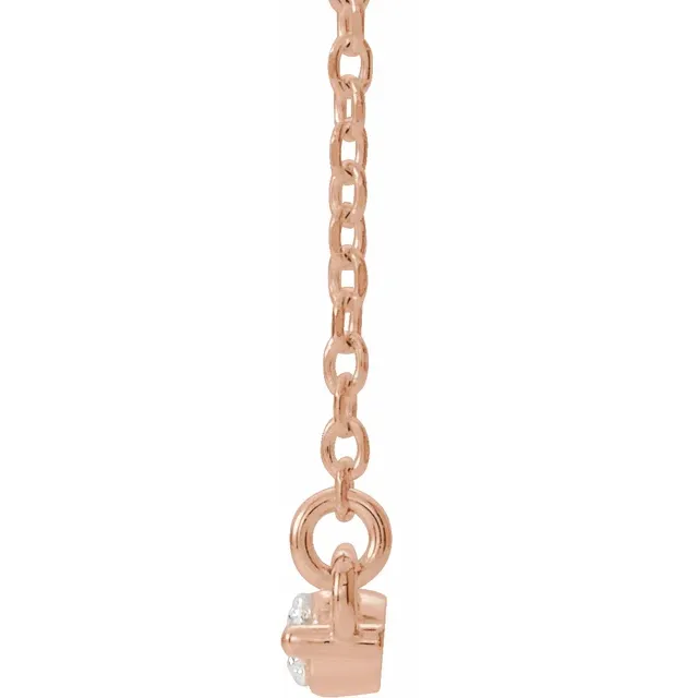 Rose Gold Lab Grown Diamond Bar Necklace for Women jewelry store near me