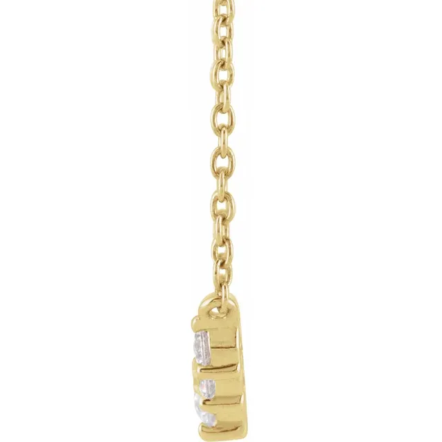 Yellow Gold Women Lab-Grown Diamond Graduated Necklace jewelry store near me