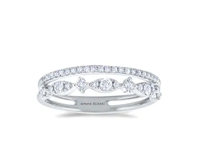 Double Line Miracle Marquise Diamond Band