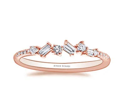 Rose Gold Custom Stacking Rings For Gift