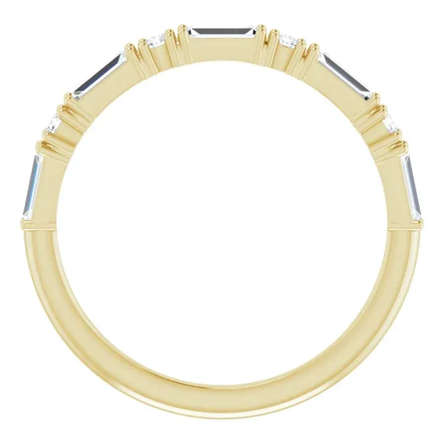 Yellow Gold Baguette Cut Diamond Wedding Band jewelry store near me